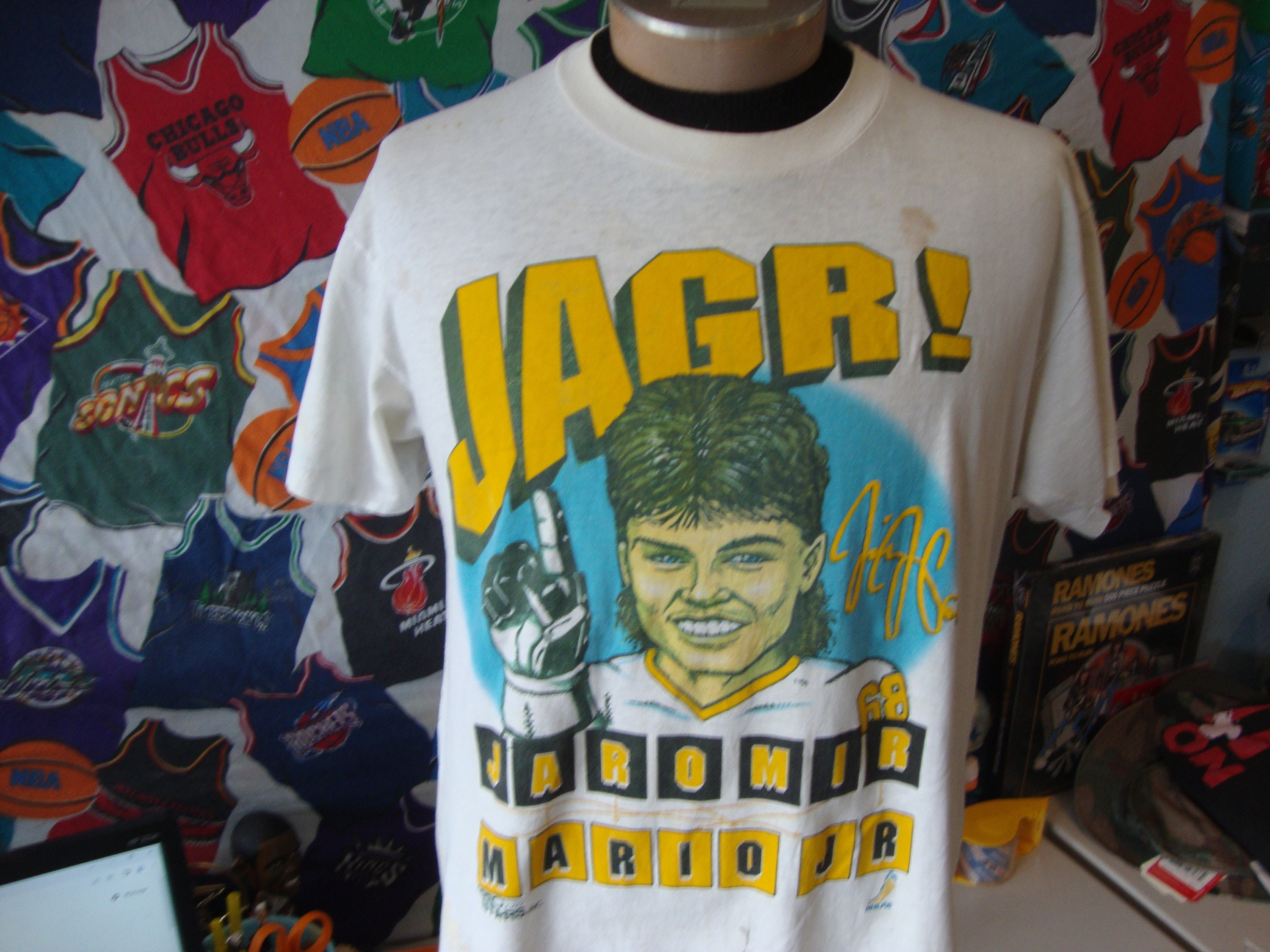 90s Jaromir Jagr NHL Hockey Pittsburgh Penguins t-shirt Large