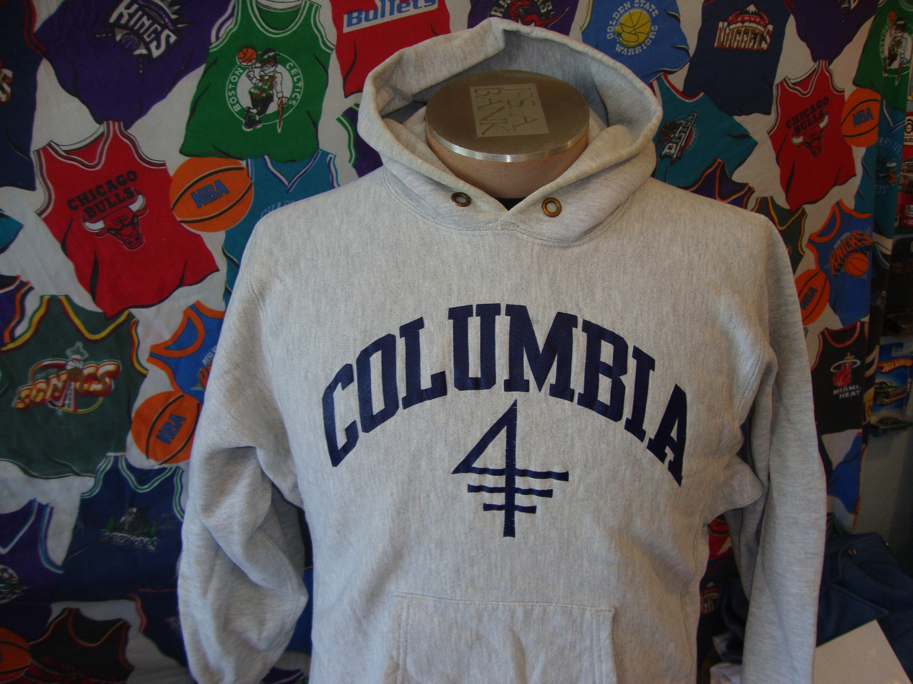 Vintage 90's Columbia University Champion Reverse Weave Gray Hoodie  Sweatshirt M - Etsy