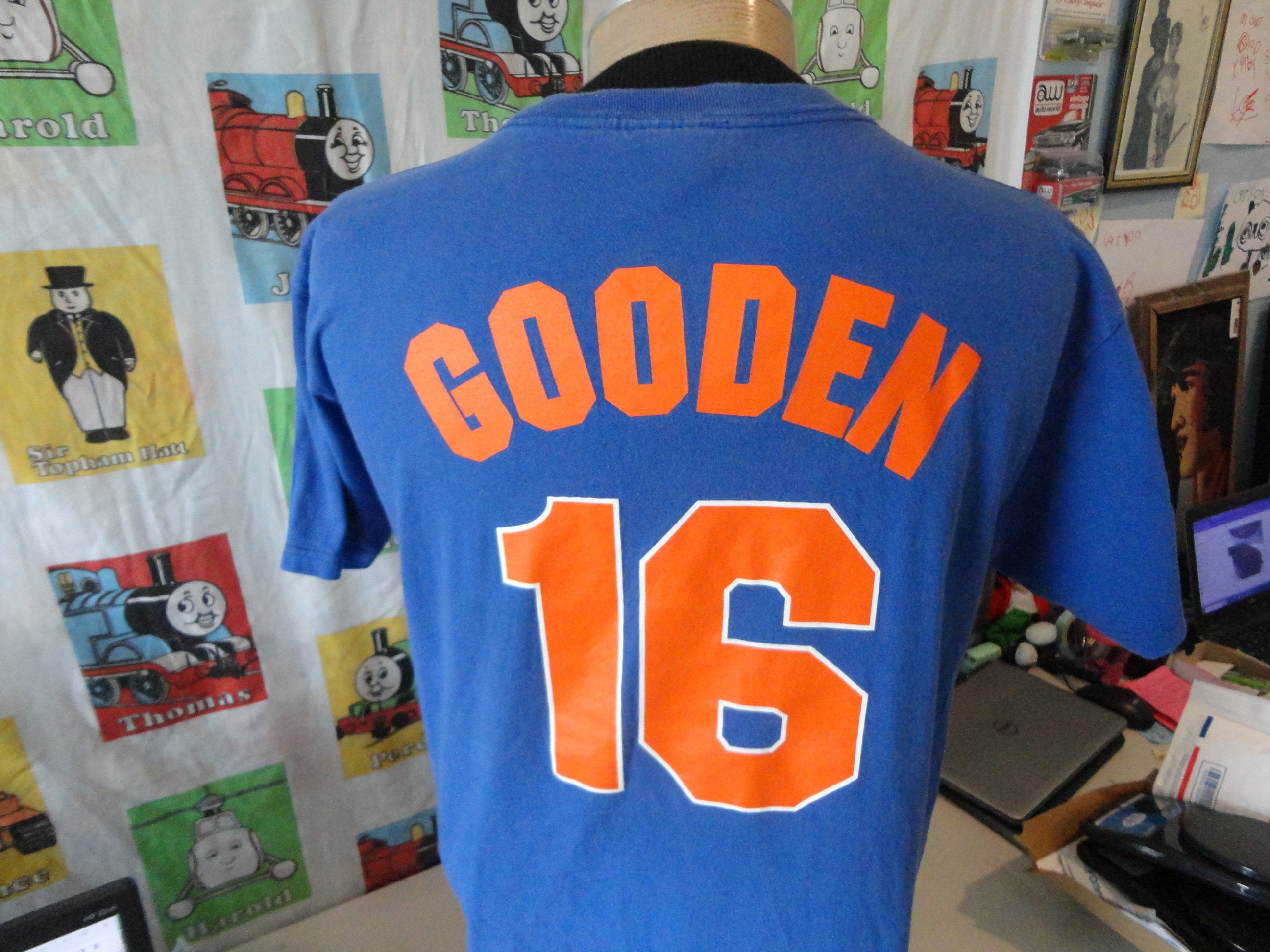 New York Mets Dwight Gooden 1986 Throwback T Shirt Size L 