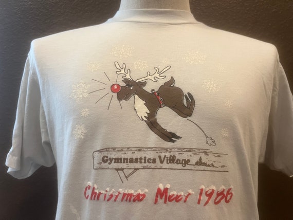 Vintage 80's 1986 Christmas Meet Gymnastics Villa… - image 1