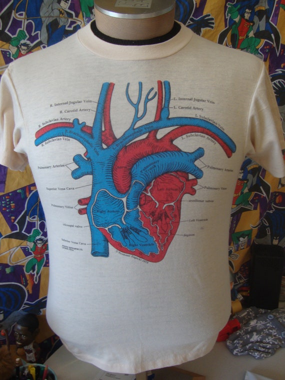 Vintage 70's Medtronic Heart Anatomy Graphic Medical … - Gem