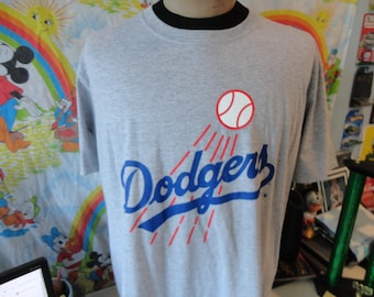 Camiseta retro de béisbol gris de los Dodgers de Los Ángeles, MLB, talla XL