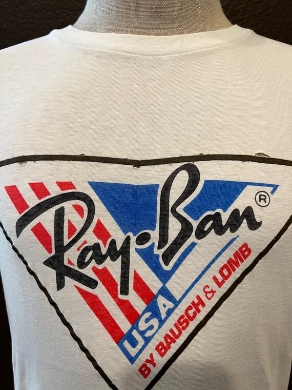 Vintage 80 s Ray Ban Sunglasses White T Shirt Size L Etsy Hong Kong