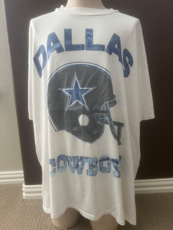 Vintage 90's Dallas Cowboys Football White T Shir… - image 2