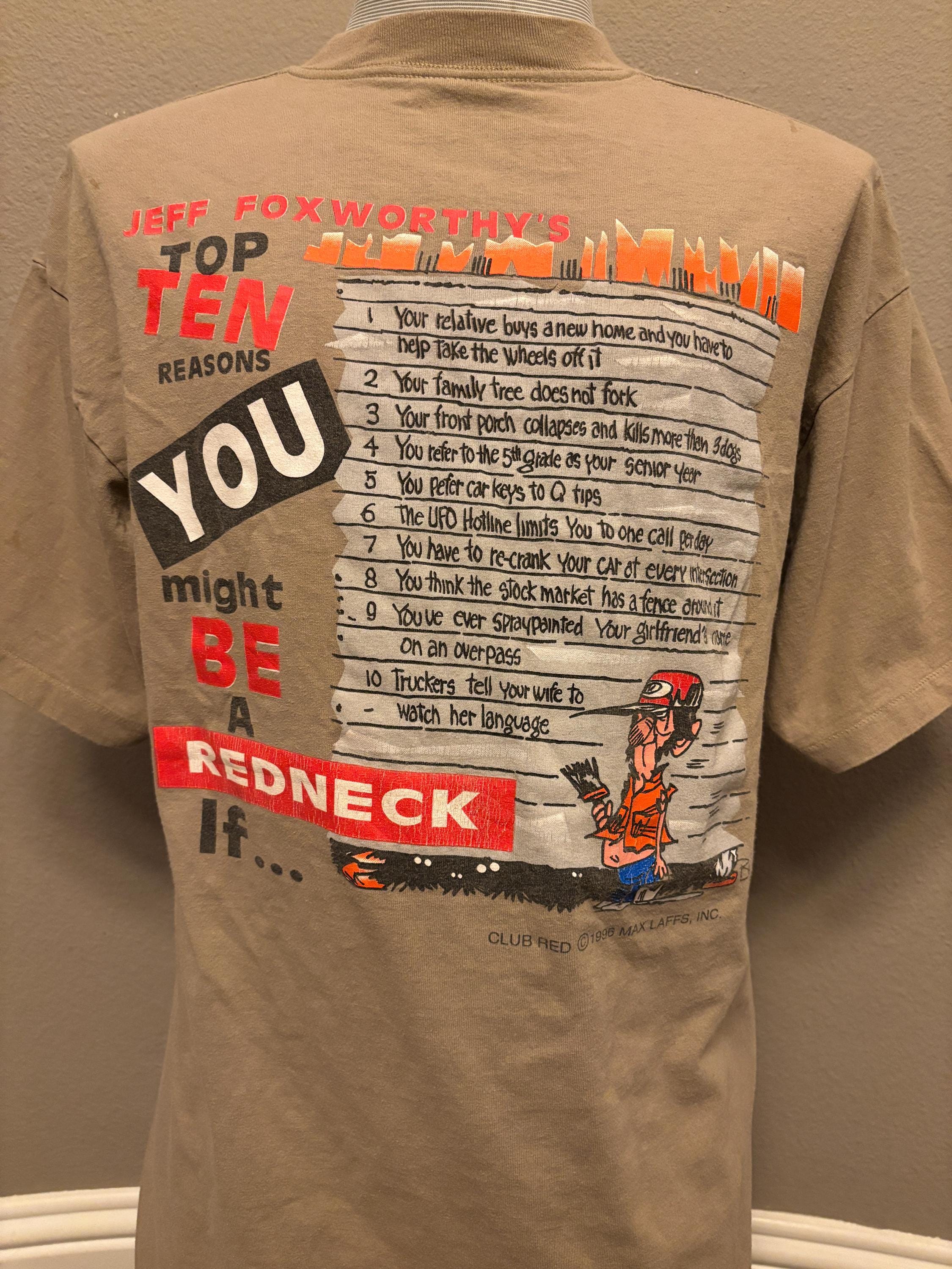 Vintage 90's Jeff Foxworthy's Top Ten Reasons You Might Be A