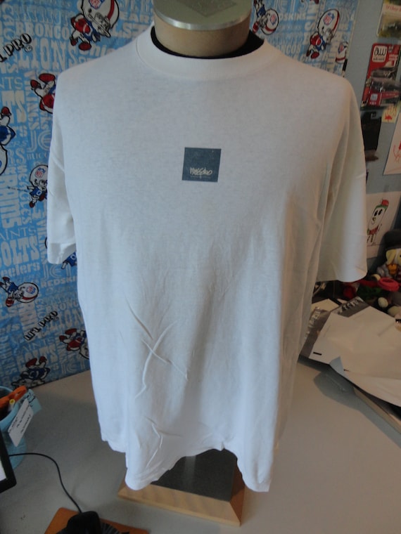 Vintage 90s Mossimo Graphic white soft thin T Shi… - image 3