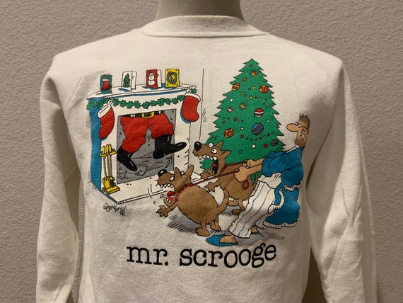 Vintage 90's Mr. Scrooge funny White Crewneck Swe… - image 1