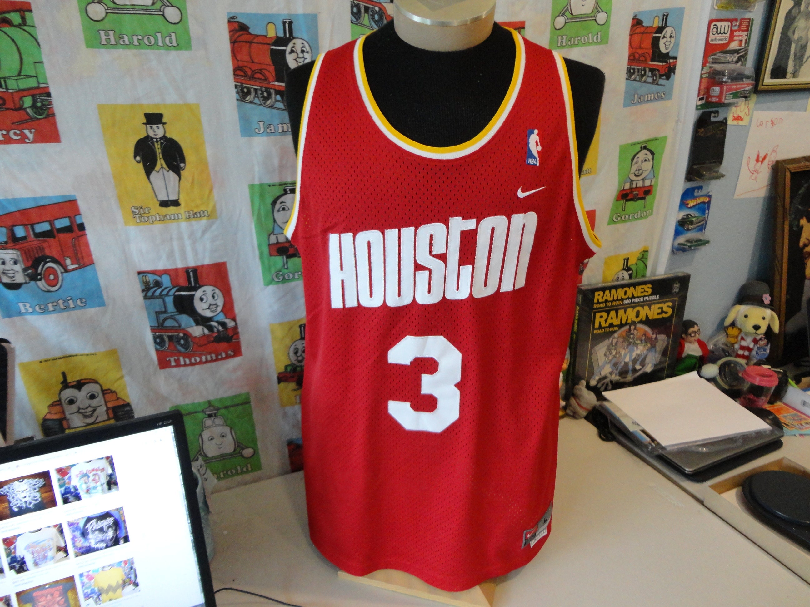 Vintage Houston Rockets NIKE Steve Francis Stitched Jersey 