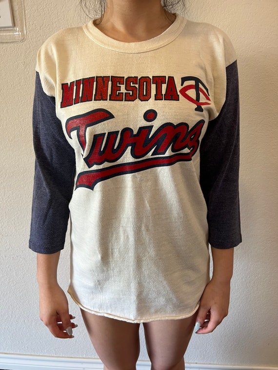 Vintage 80’s Minnesota Twins Baseball MLB White R… - image 2