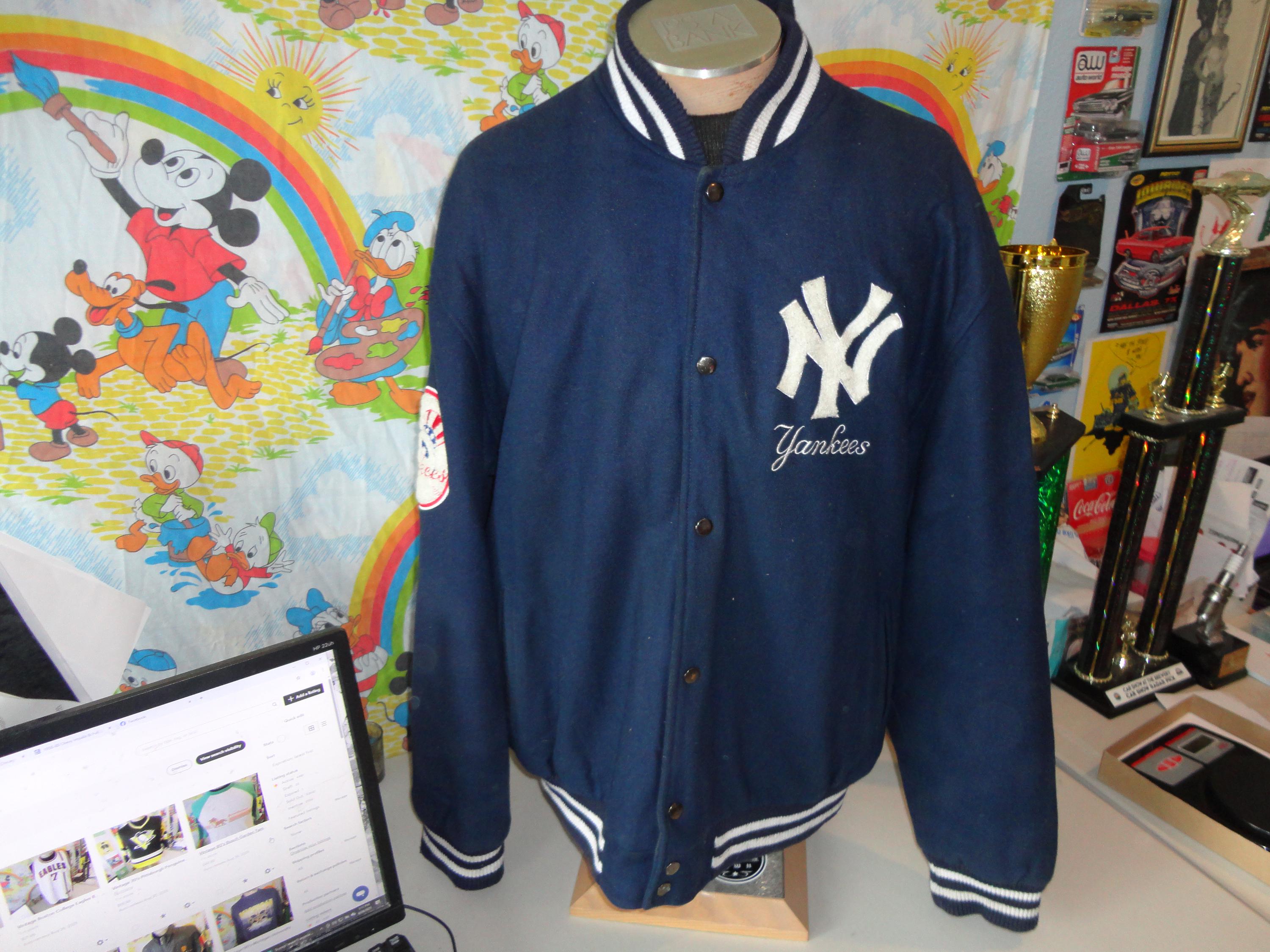 Vintage New York YANKEES Carl Banks G-III Wool Baseball Jacket 