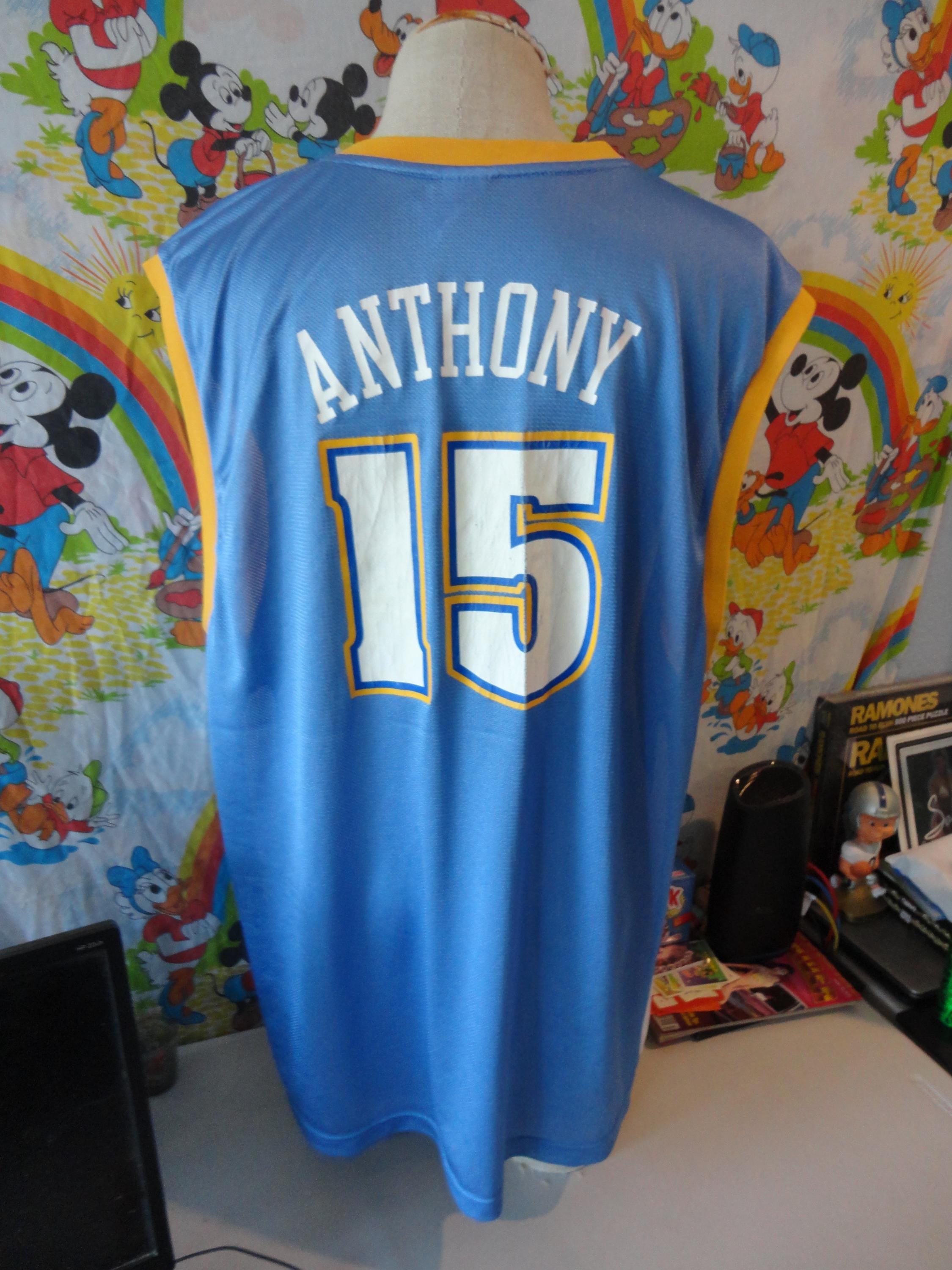 Vintage Denver Nuggets Carmelo Anthony #15 Basketball Blue Jersey Size 2XL Vintage Denver Nuggets Carmelo Anthony #15 Basketball Blue Jersey Size 2XL