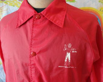 Giacca a vento leggera rossa BIG TEX, vintage anni '80, taglia L, State Fair Of Texas