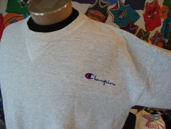 Vintage 90's Champion Gray Crewneck Sweatshirt Si… - image 3