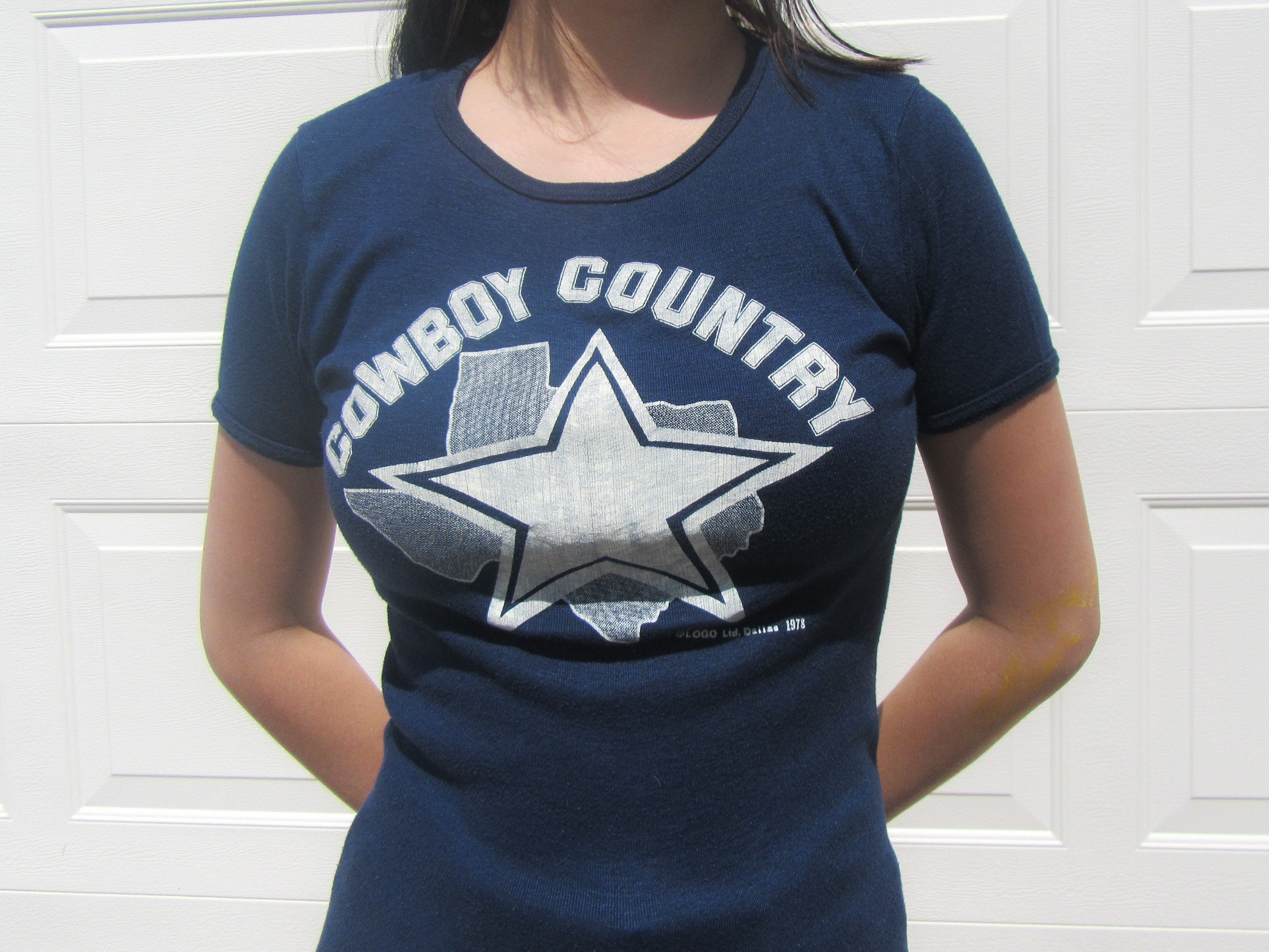 Vintage 70's NFL Dallas Cowboys Country Baby Tee T Shirt Size XS 名作 ミッキー 90s vintage コンバース NFL cowboys tシャツ Tシャツ/カットソー(半袖/袖なし)