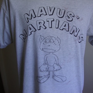 Vintage 90&#39;s Mavus Martians Gray T Shirt Size M