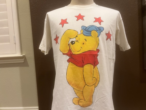 Vintage 90's Winnie the Pooh Disney White T Shirt… - image 1