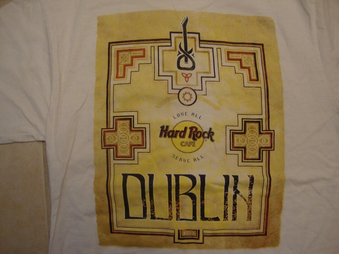 Vintage 90's Hard Rock Cafe Dublin Souvenir White T Shirt Etsy