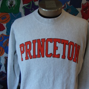 Vintage Princeton Tigers Champion Reverse Weave Gray Crewneck Sweatshirt Size M