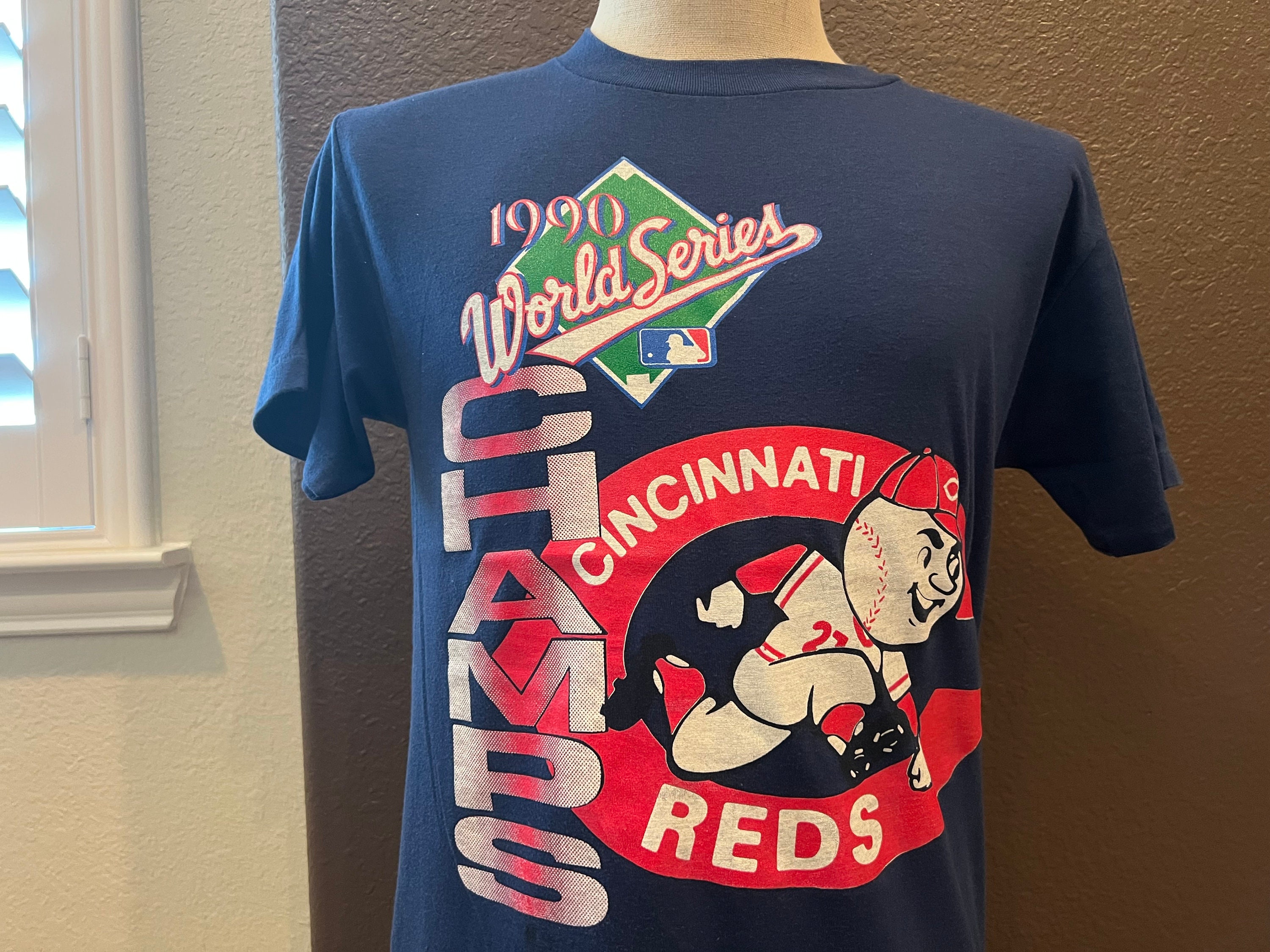 Shirts, Vintage 9s Cincinnati Reds X Jack Davis Mlb Baseball Shirt 1990  World Series
