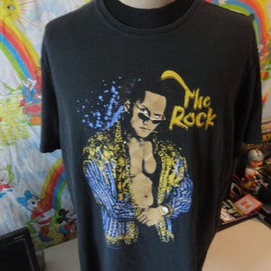 The Rock WWE WWF Wrestling Retro T Shirt Size XXL