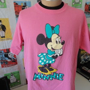 Vintage 90&#39;s Minnie Mouse Disney Pink T Shirt Size XL