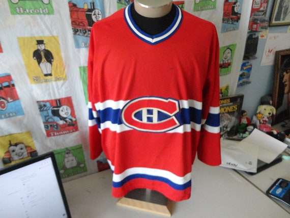 CCM Montreal Canadiens Barber Pole 2009 100th Vintage NHL Wool