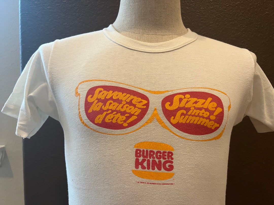 古着　バーガーキング　teeシャツ　Burger King 白　L 半袖. バーガーキング バーキン ファストフードチェーン 白 ホワイト