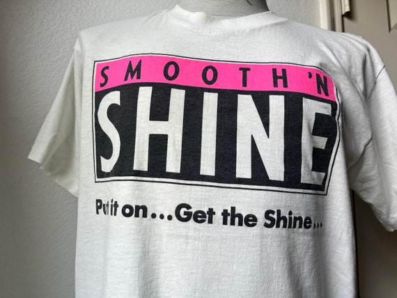 Vintage 90's Smooth'n Shine Car Wash White T-Shir… - image 1