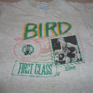 Camiseta vintage de la NBA de Larry Bird, Boston Celtics, de los años 90, con costuras simples, para niños, talla 6