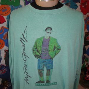 Vintage 90&#39;s Hypercolor Generra Tee hyper color long sleeve T Shirt XL