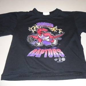 Camiseta vintage de los Toronto Raptors de la NBA de los años 90 con costuras simples, talla 6 para niños
