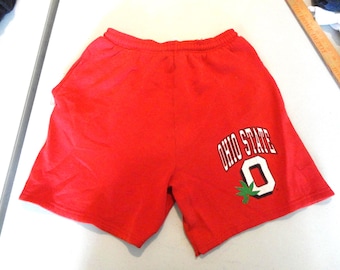 Vintage 90's Ohio State Buckeyes Red Athletic Shorts Size M