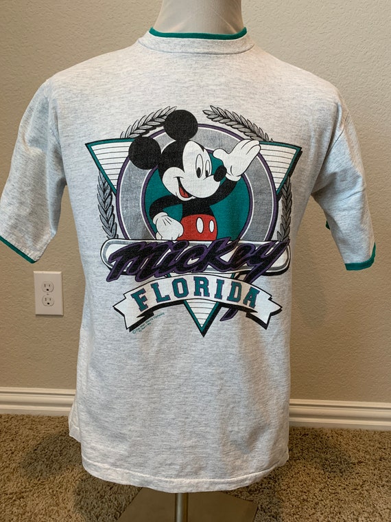 Vintage 90's Mickey Mouse Florida T Shirt Size L - image 2