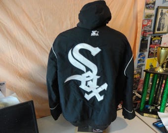 Vintage MLB Windbreaker Jacket 2XL Chicago White Sox Black - Etsy