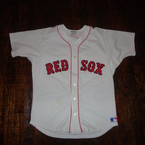 Vintage 80&#39;s Sand Knit Authentic Pro Cut Boston Red Sox Baseball Jersey 44