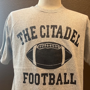 Vintage 90&#39;s The Citadel Football Grey T Shirt Size L