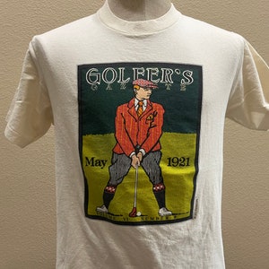 Vintage 90&#39;s Golfers Gazette White T Shirt Size M