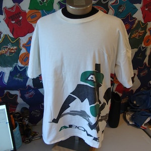 Vintage 90&#39;s Reebok Above The Rim Hoop Wear Basketball White T Shirt Size XXL