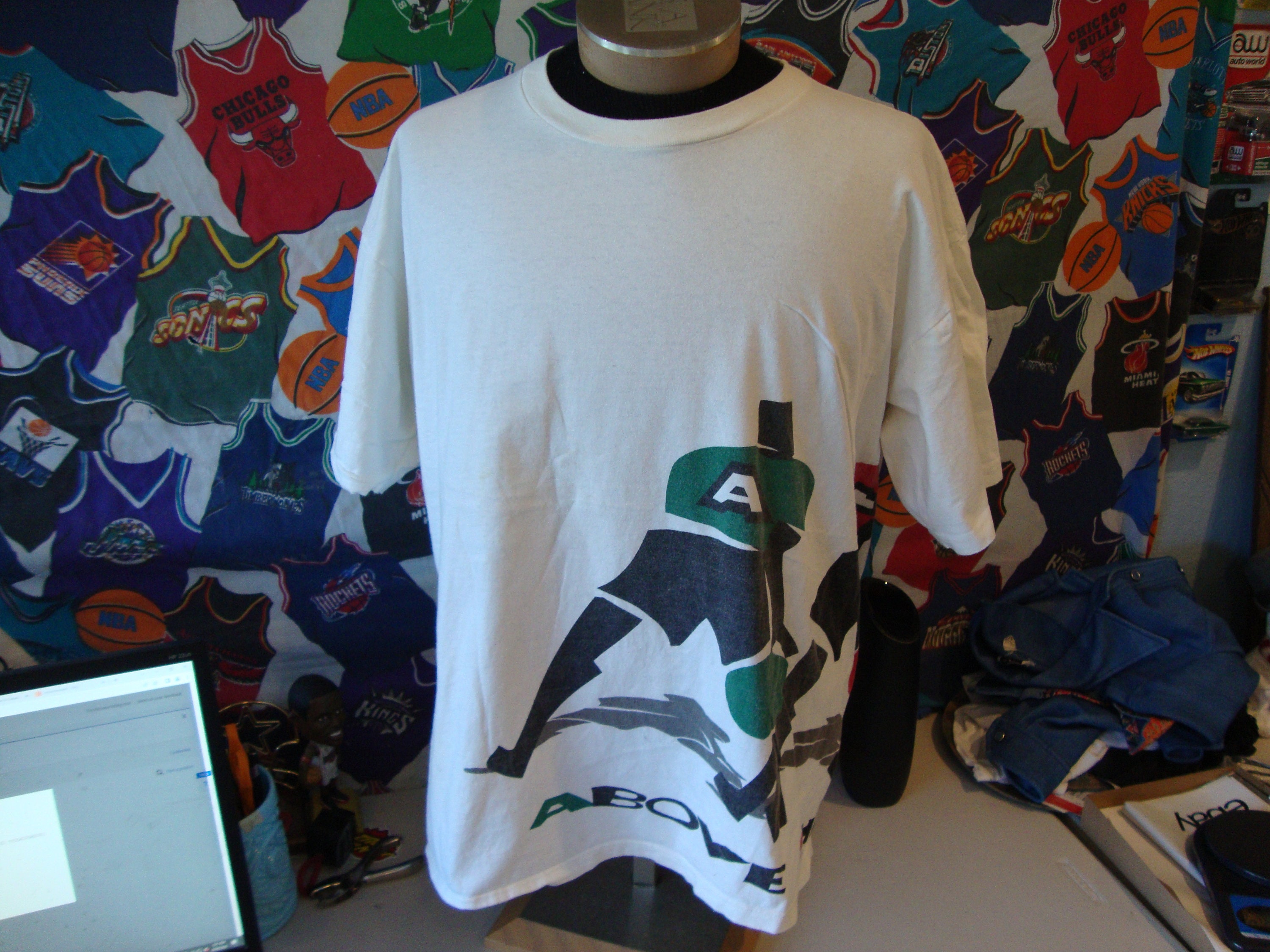 Vintage 90's Reebok Above the Rim Hoop Wear Basketball White T