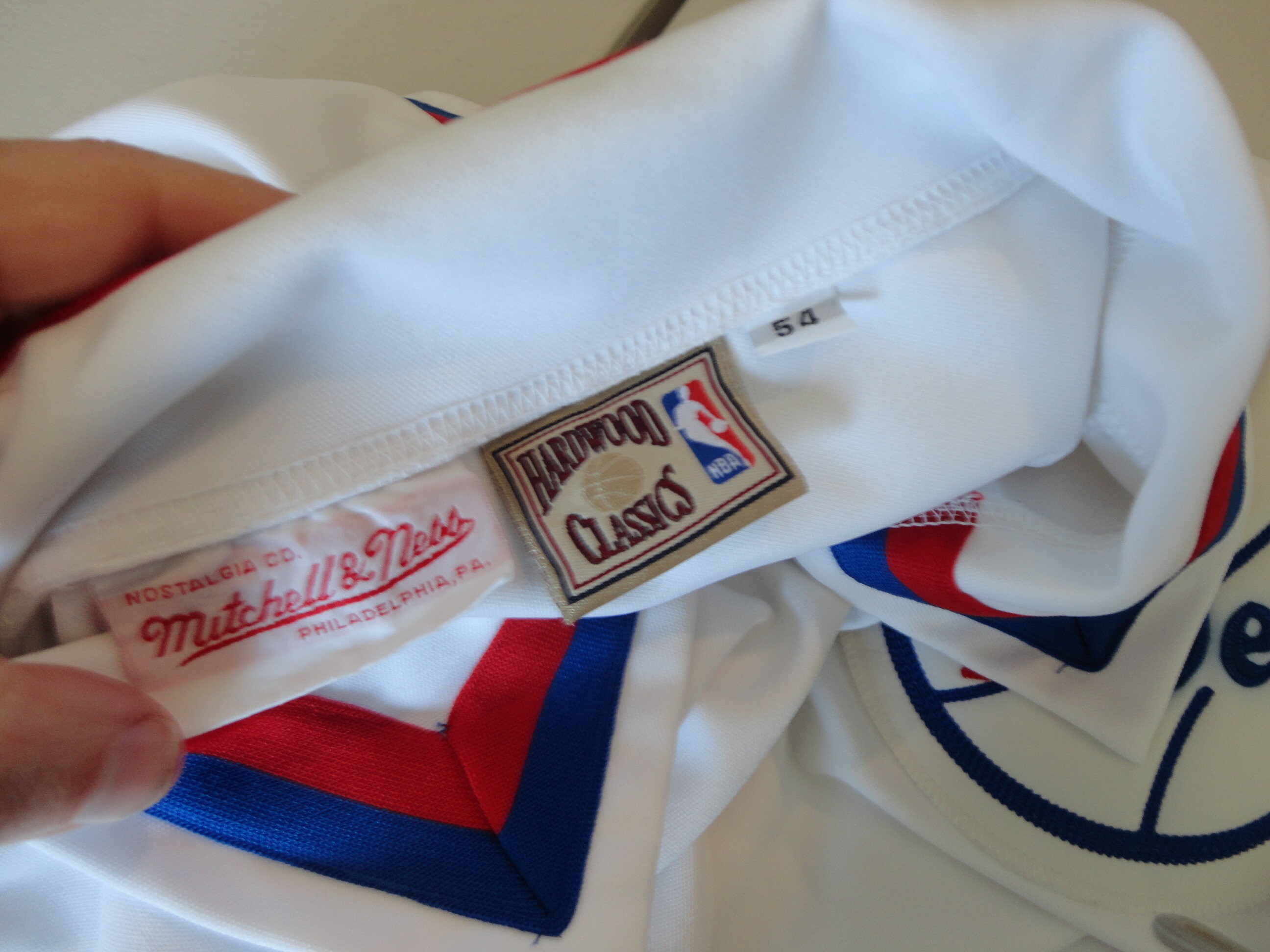 Philadelphia 76ers Sixers White NBA Throwback Warm up Philadelphia 76ers Sixers White NBA Throwback Warm up