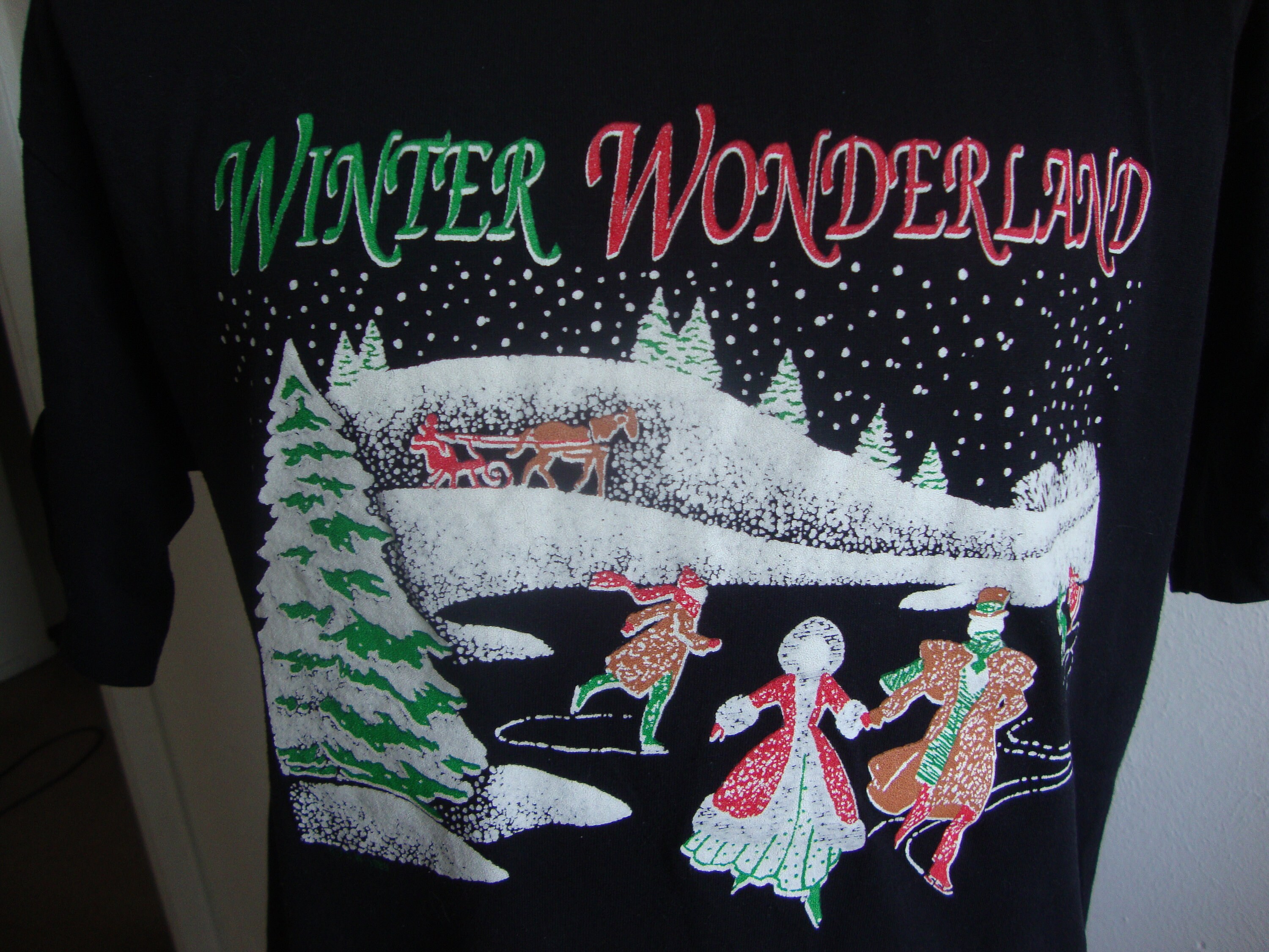 Vintage 80's Winter Wonderland Black 