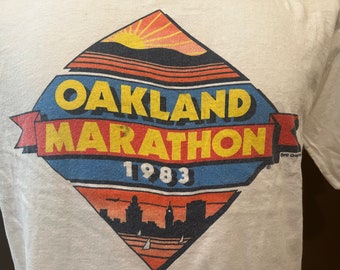 Size Large. 1983 80's Coeur D'Alene Marathon Shirt