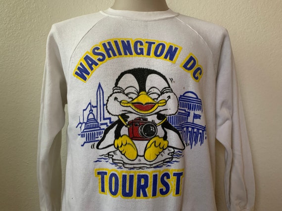 Vintage 80's Washington DC Tourist Penguin White … - image 1