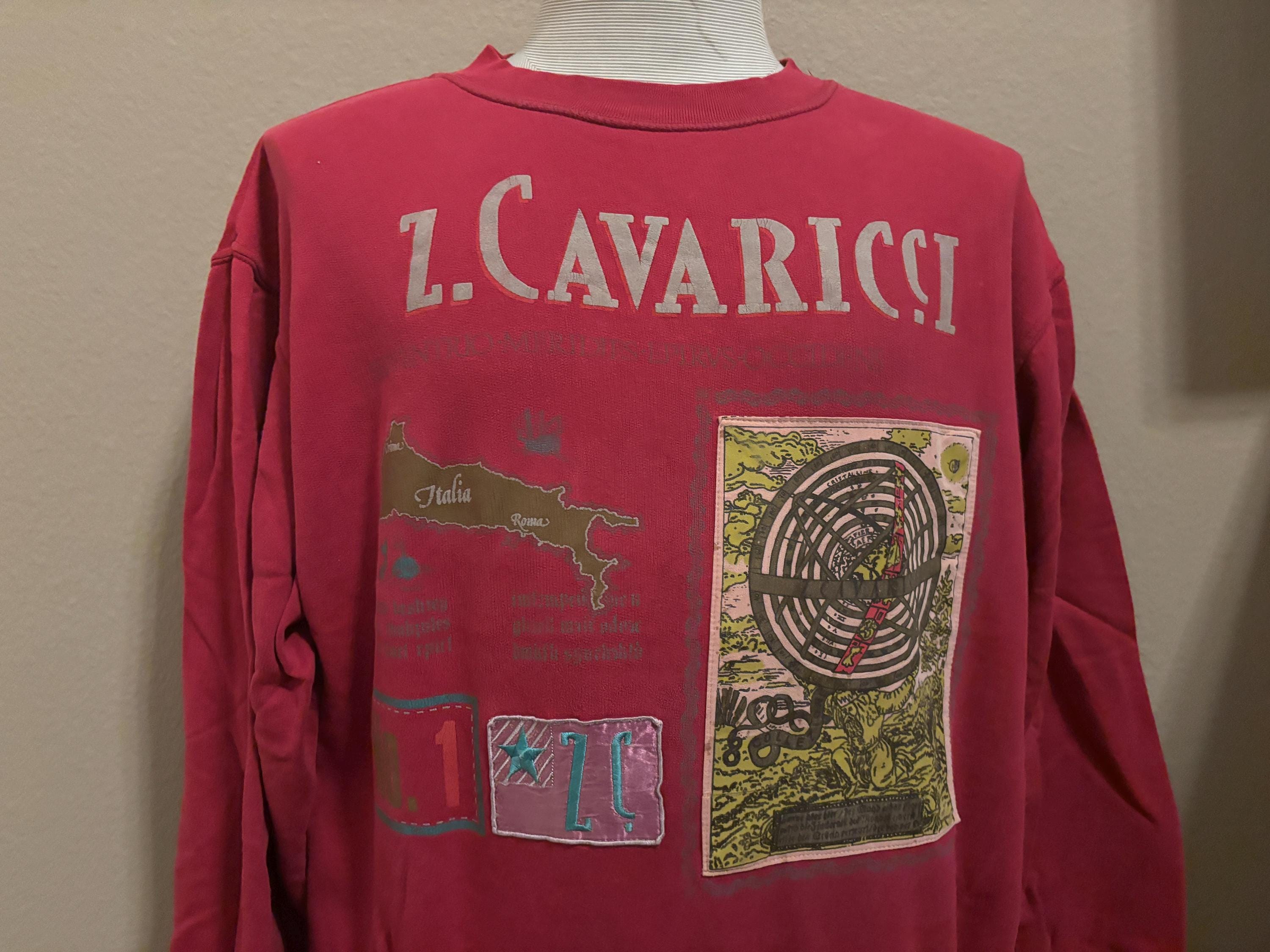 Vintage 90's Z. Cavaricci Italia Brand Crewneck Sweatshirt M - Etsy
