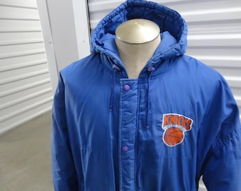 Vintage 90's New York Knicks Pro Player Leather Jacket Men's Vintage 90's New York Knicks Pro Player Leather Jacket Men's
