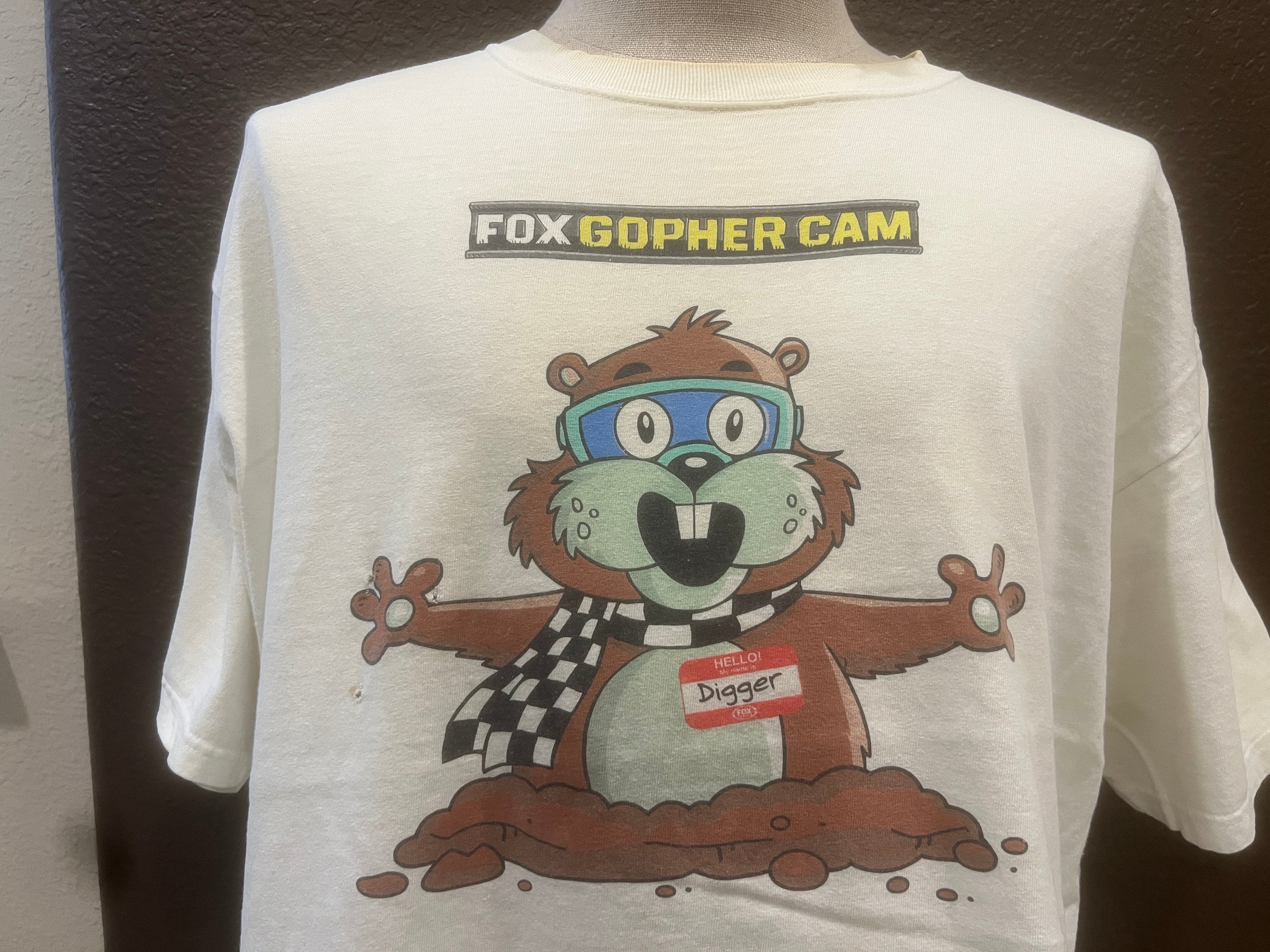 Vintage 90's Fox Gopher Cam Nascar Racing White T Shirt Size XL - Etsy