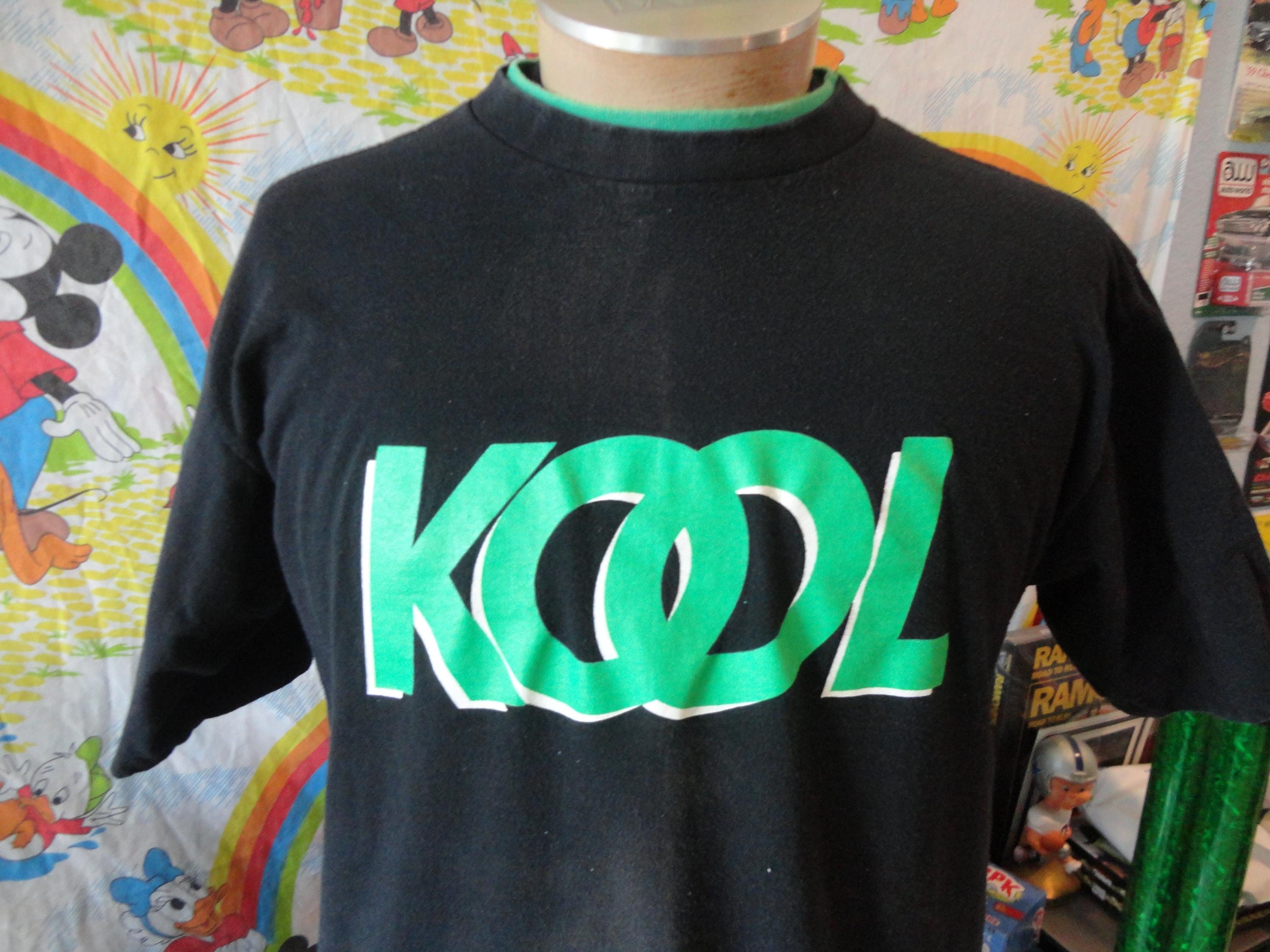 Vintage 90's KOOL Menthol Cigarettes Tee Black T Shirt Size L