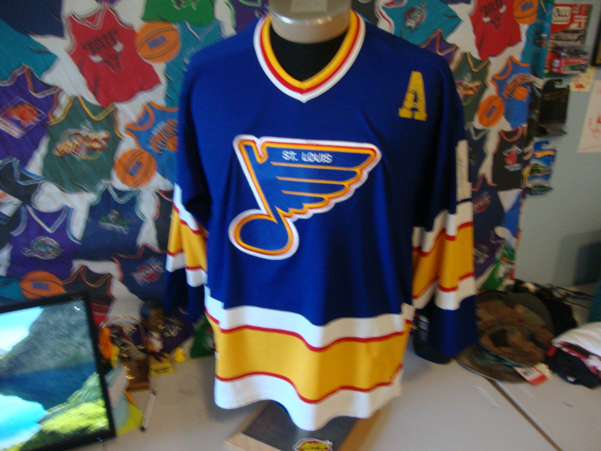 90s St. Louis Blues NHL White Starter Hockey Jersey - 5 Star Vintage