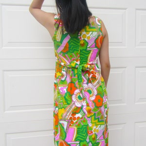 Vintage 60's Mayi Dress Pop Color Pattern image 4