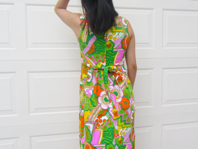 Vintage 60's Mayi Dress Pop Color Pattern image 4